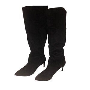 Bcbg Knee High Black Suede Boots - image 1